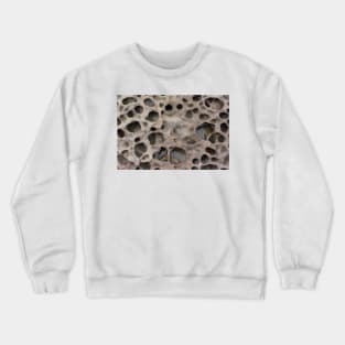 Seawall erosion at Weston-super-Mare Crewneck Sweatshirt